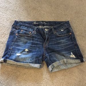 American Eagle rolled denim shorts